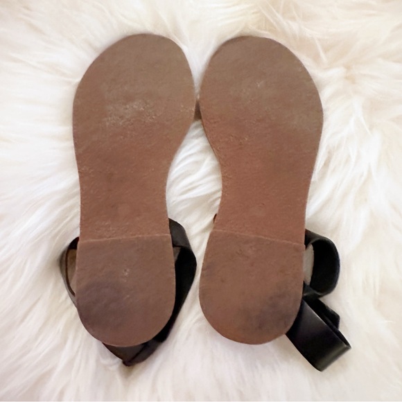 Madewell‎ Black Leather Boardwalk Sandals Sz. 7 - Picture 7 of 10